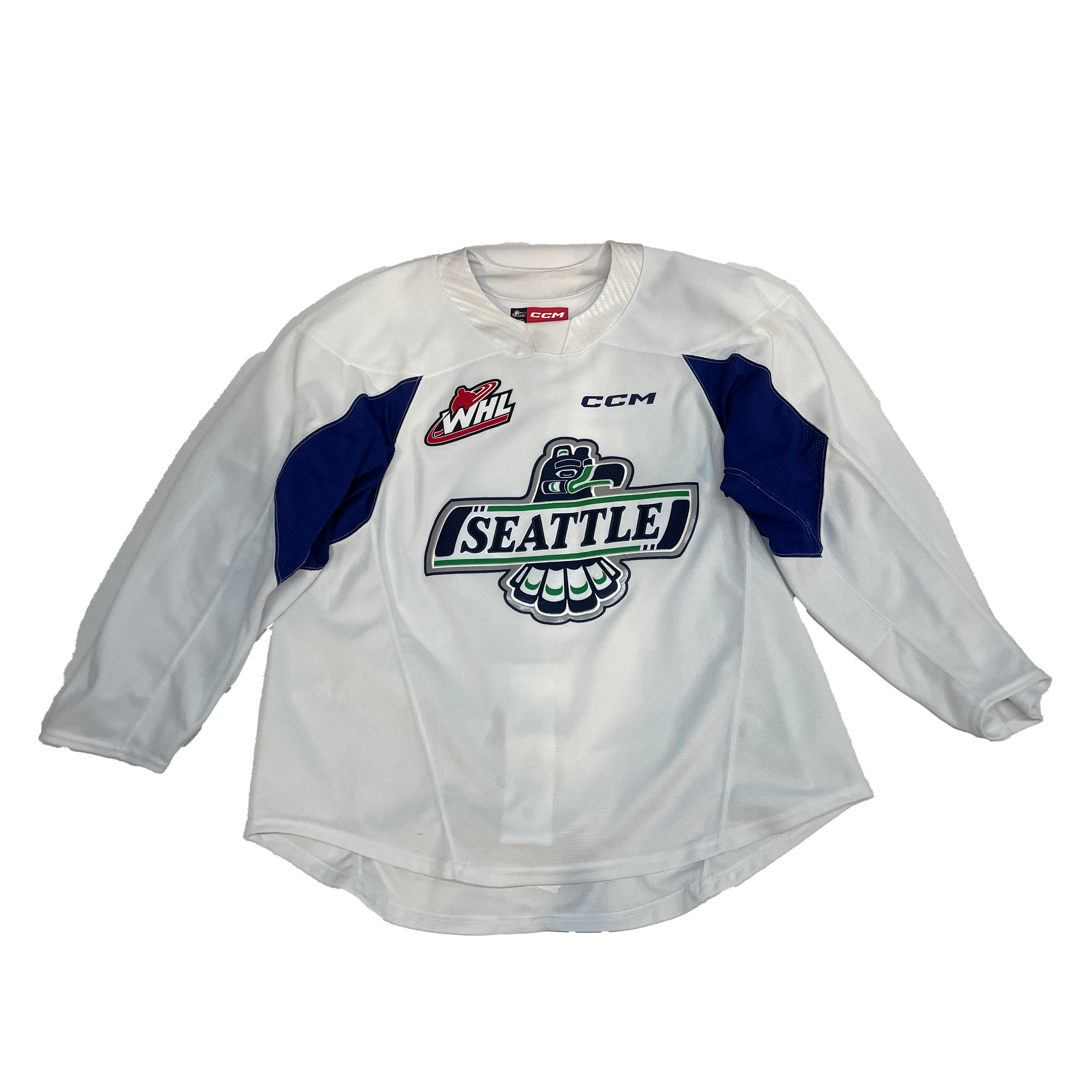 WHL - Maillot d'entraînement CCM d'occasion - Seattle Thunderbirds (blanc)
